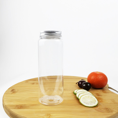 Plastik Gıda Konteyner Kavanoz Kapakları Kapaklı 500ml Silindirik İçecek