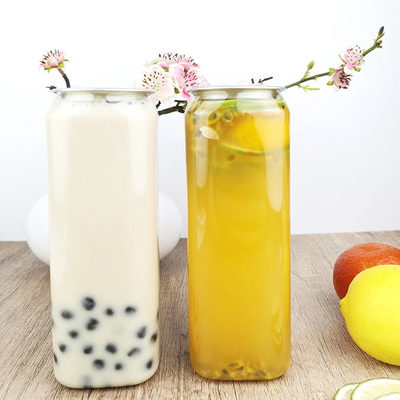Şeffaf 0,5L Kare Kutu Kapaklı İçme Şişesi Salata Sosu