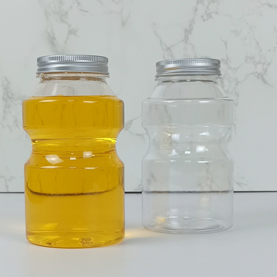 0.5L Gıda Sınıfı PET Plastik Şişeler Kapaklar Halka Kova Şekli Suyu Süt