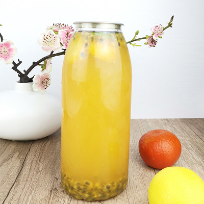 1000ml Büyük Plastik Konteyner Şişeleri Kolay Çekme Kapağı Çay Sütü