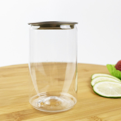 210ML Şeffaf Yeniden Kullanılabilir Plastik Boş Konteyner Alüminyum Kolay Çekme Kapağı