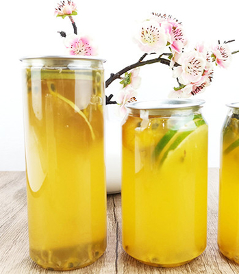 330ml Şeffaf PET Şişeler Boş Konteynerler Kolay Çekme Kapaklı Kavanozlar