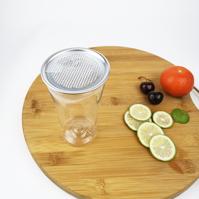 Gıda Sınıfı Şeffaf 400ml Plastik PLA Su Şişesi, Yapış Kapaklı Yuvarlak