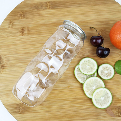 0,5 Litrelik Boş Plastik Şişeler Kolay Çekme Kapaklı Kavanozlar Soğuk Sıkım Meyve Suları