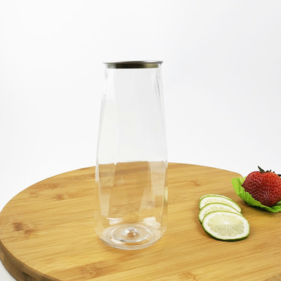 500 ml plastik su şişesi, elmas şeklinde, gıda güvenliği için BPA'sız depolama konteynerleri / tahıl, un, şeker için meyve suyu şişeleri