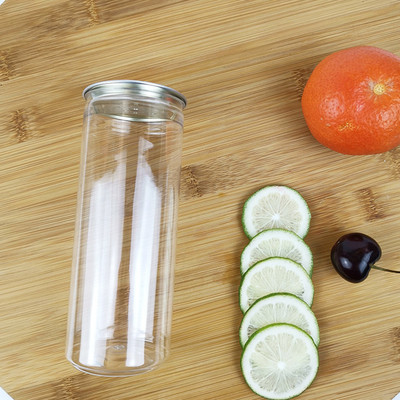 Kolay Çekme Kapaklı 330ml Silindirik PLA Su Şişeleri İçecek