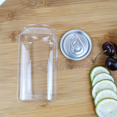 Kolay Çekme Kapaklı 350ml PLA Su Şişeleri Kare PET Gıda Kapları