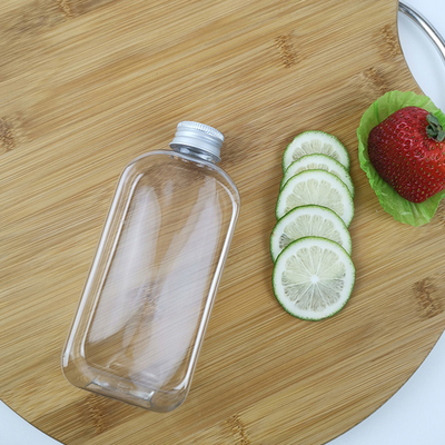 Kapaklı Düz ​​300ml PLA Su Şişeleri Suyu Süt Plastik Smoothie Şişeleri