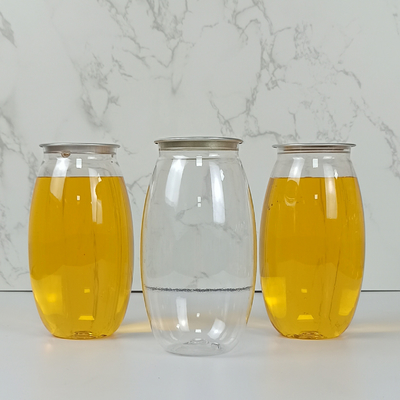 Kolay Çekme Kapaklı Zeytin Şekli 500ml Plastik Şişe PET Konteyner Kavanozları