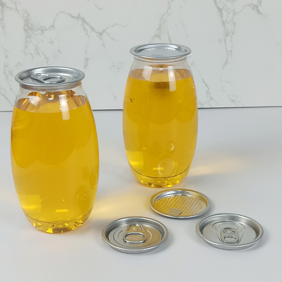 500ml Gıda kalitesi PET plastik şişe kavanozları