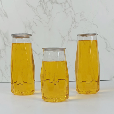 Kolay Çekici Kapaklı 380ml Plastik Elmas Şekilli PET Su Saklama Şişesi